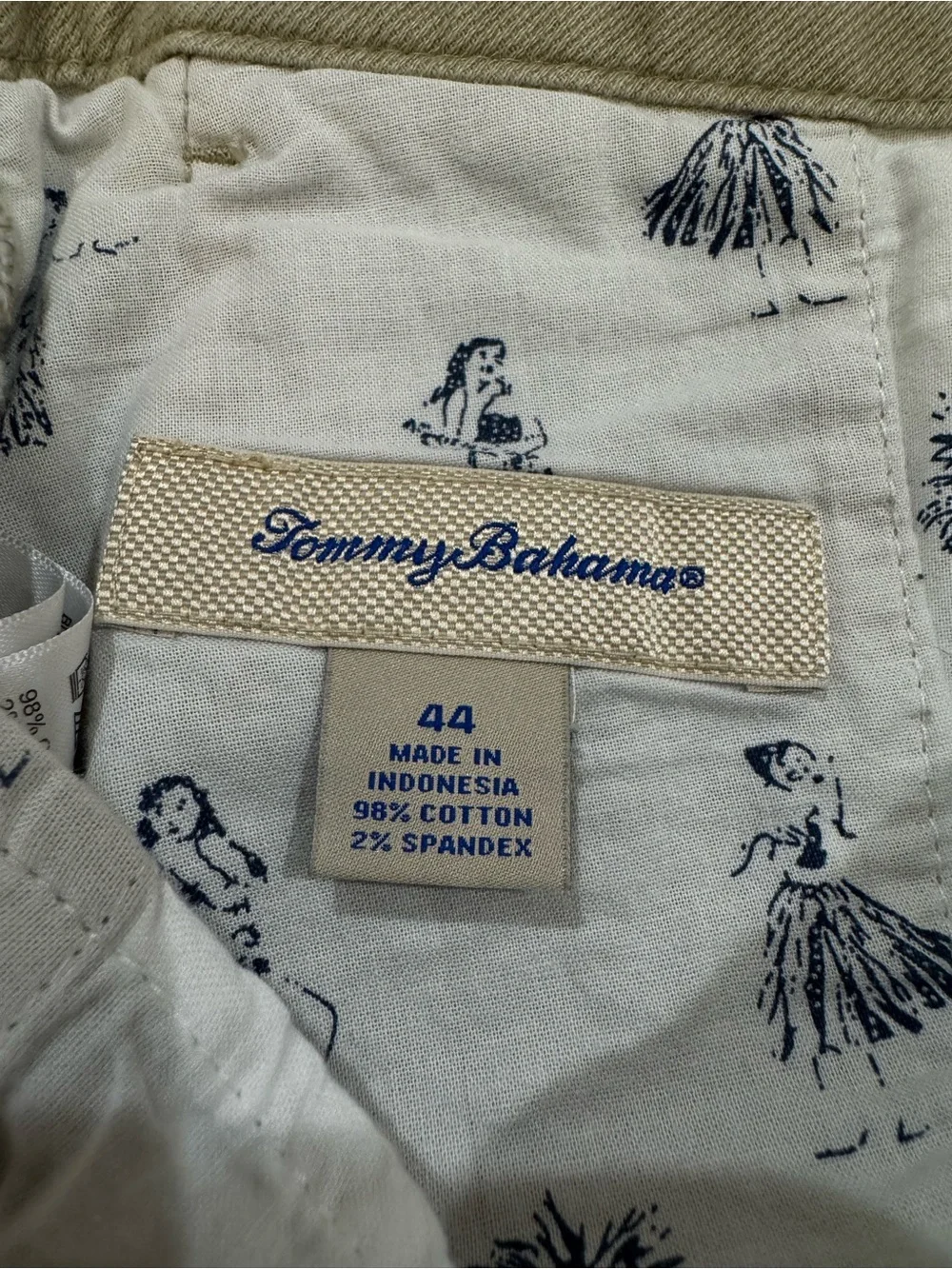 Tommy Bahama Beige Ribbed Flat Front Cotton Shorts